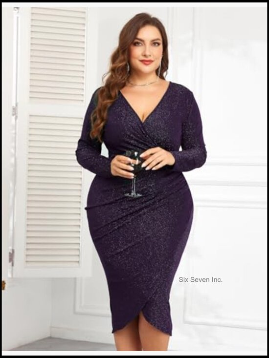 glitter ruched midi dress Amazon.com: ZOMVA 2025 Women's Plus Size 0X-4X Sparkly Glitter Ruched Bodycon Midi Dress Wrap V Neck Sparkle Sequin Sexy Dress Cocktail Party Formal, Ruffle Short Sleeves, Black, 0X : Clothing, Shoes &